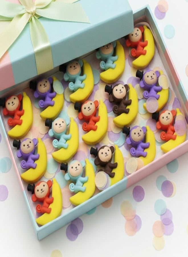 KHUSHA CREATIONS Set of 10 Monkey & Banana Erasers for Kids | Fun Cartoon Animal Stationery Eraser for School, Return Gifts, Party Favors & Rewards | Soft & Non-Toxic Rubber Eraser - Image 5